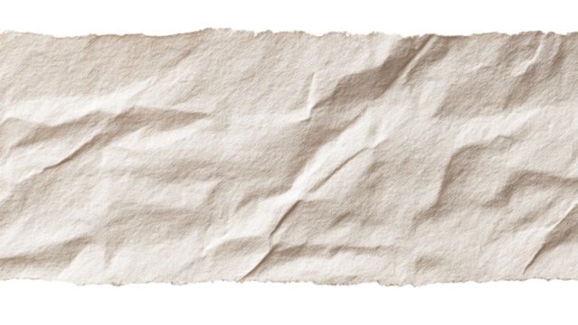 Delicate Creased Paper Strip with Textured Border for Crafting