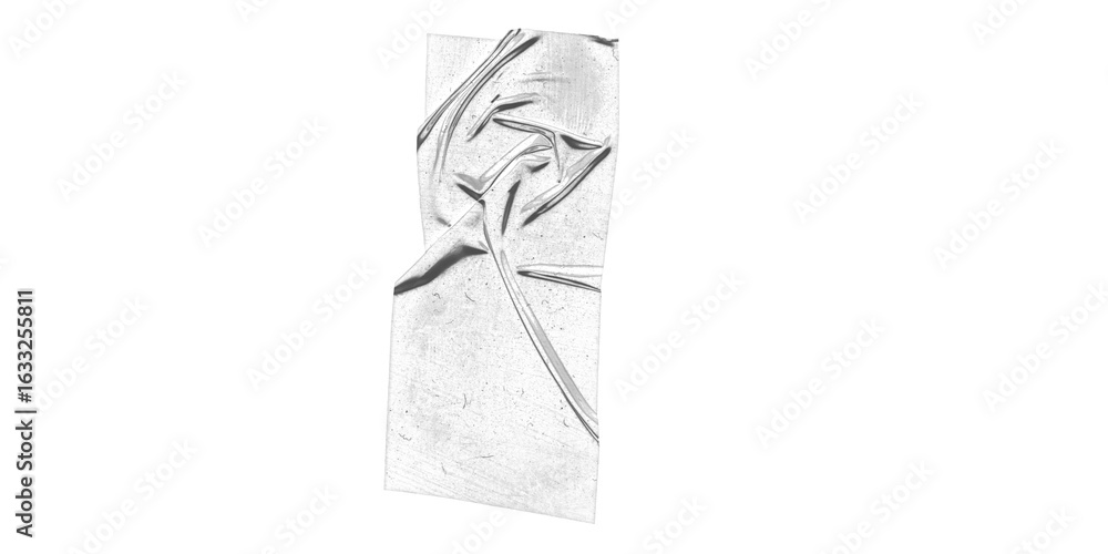 Poster a dark gray abstract shape with jagged edges against a black background in a vertical orientation