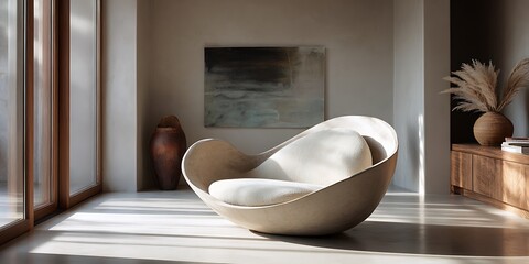 Modern Interior Design with Artistic Chair