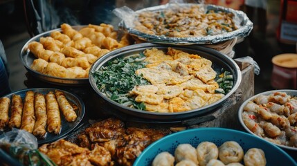 Street food stall display