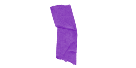 A purple abstract shape against a black background with some pixelation and rough edges visible