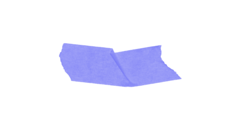 A periwinkle shape is centered on a black background with a slightly irregular outline and soft edges