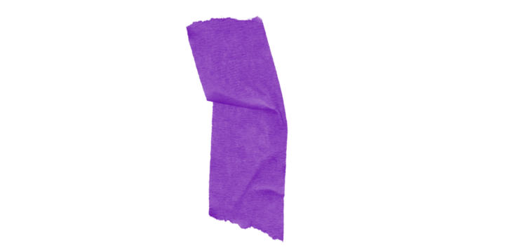 A purple abstract shape against a black background with some pixelation and rough edges visible