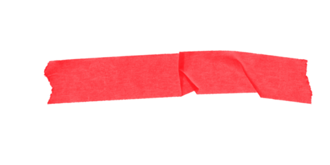 A red rectangular shape with jagged edges horizontally centered on a black background plain simple design