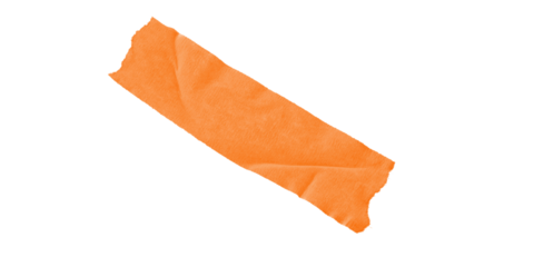 An orange rectangle shape is displayed diagonally against a solid black background in a simple image