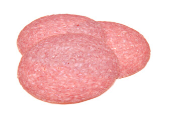 Front view of folded slice of lean pork ham