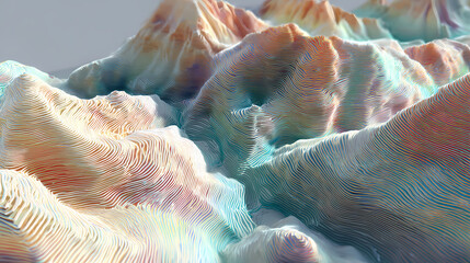 Invented terrain layout composed of irregular nodes