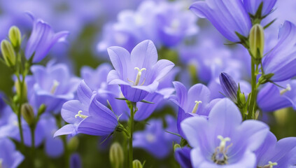 Obraz premium 아름다운 보라색 도라지꽃 클로즈업