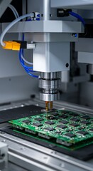 Fototapeta premium 精密機器による基板検査工程