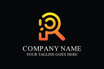 Letter R Tech Logo