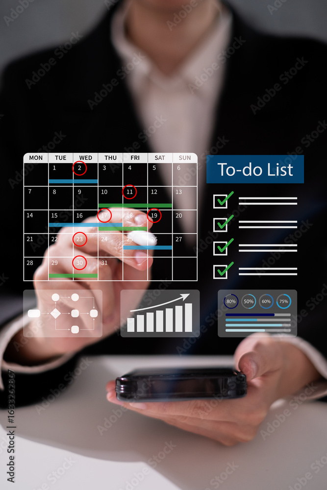 Poster professional entrepreneur business strategy planning for success data analysis checklist goal flowch