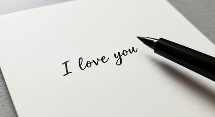 Close-up of a romantic handwritten message 