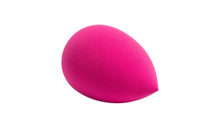 Bright pink makeup sponge isolated on transparent background
