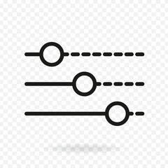 Setting line horizontal icon vector illustration on transparent background