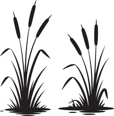 Cattail Plant Silhouette Vector

Marsh and Wetland Cattail Clipart

Nature Pond Plant Cattail Design

Aquatic Plant Reed & Cattail Vector Art

Cattail Grass Silhouette Illustration

