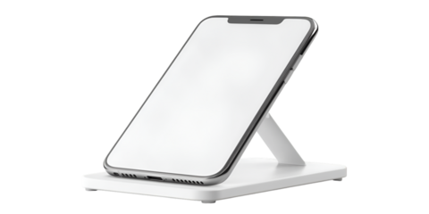 Phone Stand with Adjustable Angle on Transparent Background