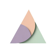 5.	Abstract triangle logo with soft pastel gradients