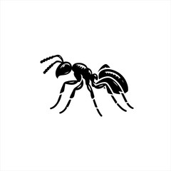 Black Silhouette of an Ant.
