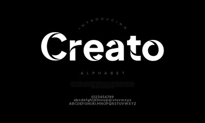 Obraz premium Modern and artistic font with stylish cuts, perfect for logos, branding, and creative projects