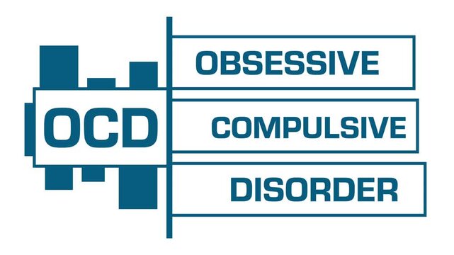 OCD - Obsessive Compulsive Disorder Blue Rectangles Moving Text 