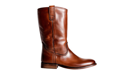Classic brown leather pull-on boot for equestrian fashion and heritage style