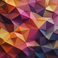 Obraz premium Abstract geometric background polygon triangle pattern colorful mosaic design wallpaper texture backdrop illustration