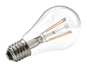 Modern LED Filament Bulb on Black Background Energy Efficient Lighting Solution Innovative Design for Home and Office Decor