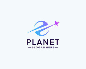 Planet letter e logo © Febstock