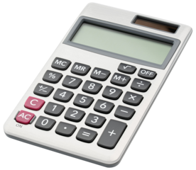 Calculator. Portable desktop calculator on solar power and battery, large LCD display for office, home, school. Back to school supplies. Calculation yours busines finance. Instrument for accountant