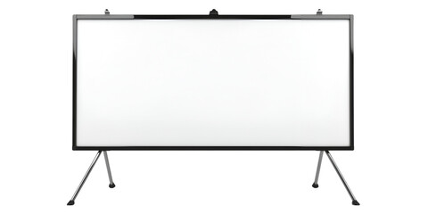 Obraz premium Portable Whiteboard with Stand Blank Presentation Board Transparent Background