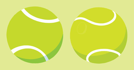 Bright Green Tennis Balls Vector Clipart