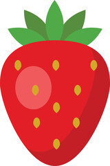 Obraz premium vector illustration of a strawberry fruit