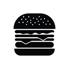 Burger Icon Vector Illustration Logo Template. hamburger sign and symbol.