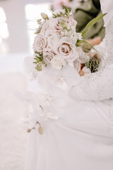 wedding, bouquet, flower, rose, bride, flowers