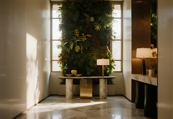 modern living room with wooden floor