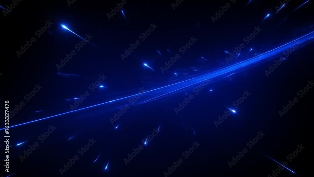 Poster futuristic blue light streaks abstract background loop animation design