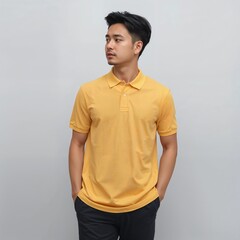 Bright and cheerful yellow plain t-shirt, ideal for casual wear, comfort, and everyday sunny style.