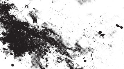 . Abstract surface dust and rough dirty wall background concept. Worn, torn, weathered effect. Vector illustration    old black grunge texture with dust overlay on white background suitable for retro
