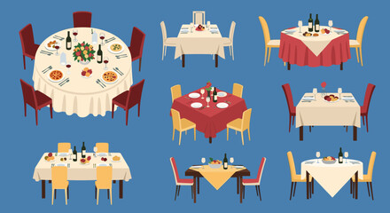 Obraz premium Elegant dining table settings for special occasions and gatherings