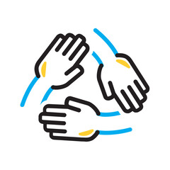 Vector multi color icon for Cooperation