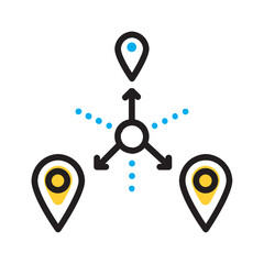 Vector multi color icon for Several