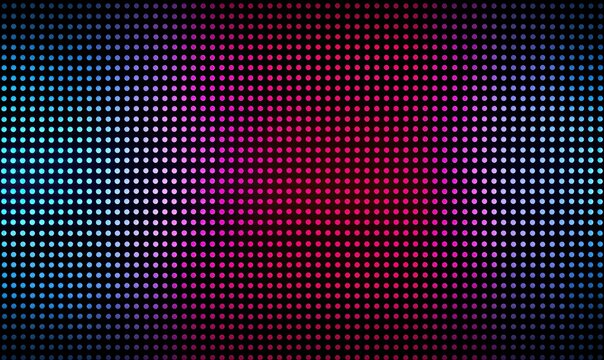 Colorful LED display grid with vibrant hues