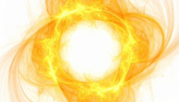 Dynamic abstract design featuring swirling orange and yellow light energy, creating a vibrant and fiery visual effect.
