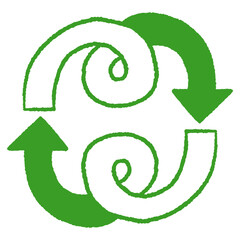 Illustration of a rotating arrow