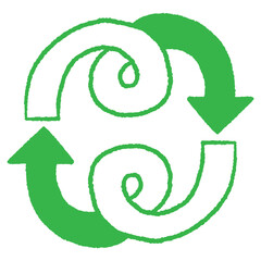 Illustration of a rotating arrow