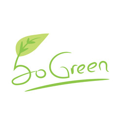 Go Green Eco-Friendly Sticker Illustration 