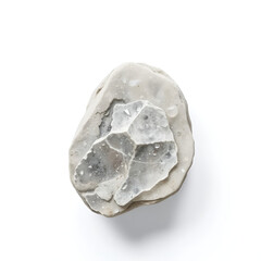 Fototapeta premium Alum stone isolated on white background.