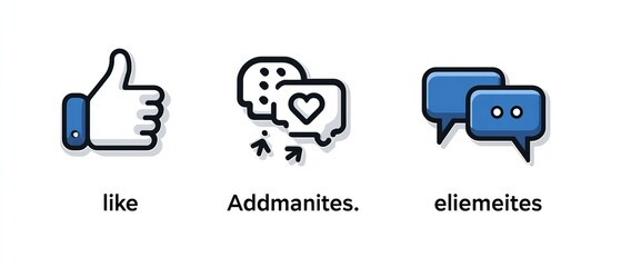 Colorful 3d app icons set featuring mobile interface elements