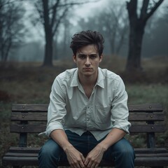 A sad and stressed person feels overwhelmed, emotionally drained, mentally exhausted, and deeply burdened by life