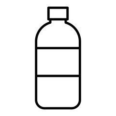 Flat Outline Paint Bottle Icon – Art Supplies and Painting Tools for Creative Design and Craft
